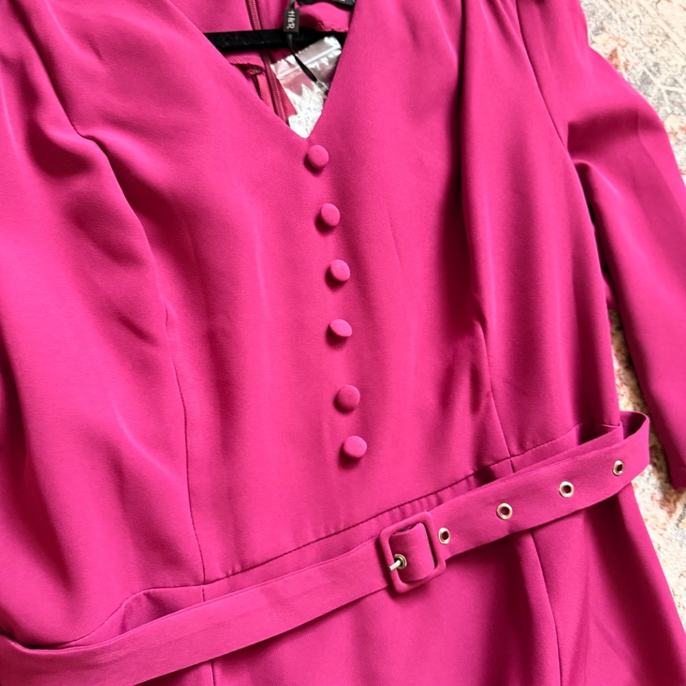 GORGEOUS Wiggle Dress XL NWT  Magenta - Picture 4 of 12